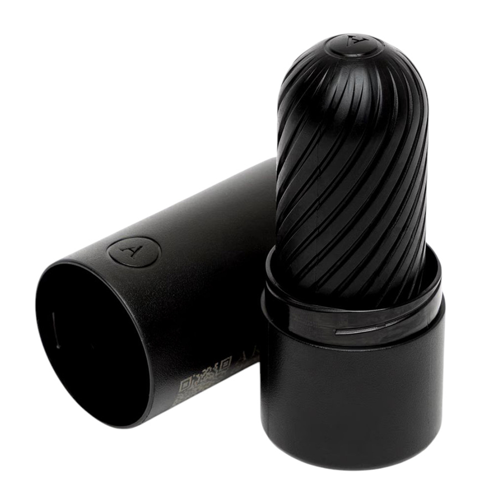Черный двусторонний мастурбатор 10см ARCwave Ghost Reversible Pocket Manual Stroker CleanTech Silicone Male Masturbator Black