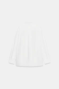 ZARA РУБАШКА ОВЕРСАЙЗ — ZW COLLECTION, БЕЛЫЙ