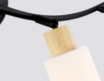 Светильник накладной TR8723/4 BK/WD черный/дерево E14/4 max 60W 760*100*210