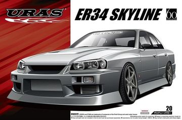 Сборная модель 1/24 Aoshima Nissan Skyline ER34 25GT '01 Uras