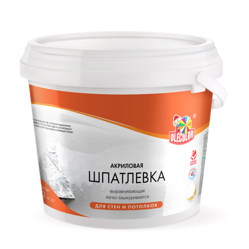 Шпатлевка OLECOLOR (1,8) акриловая для стен и потолков