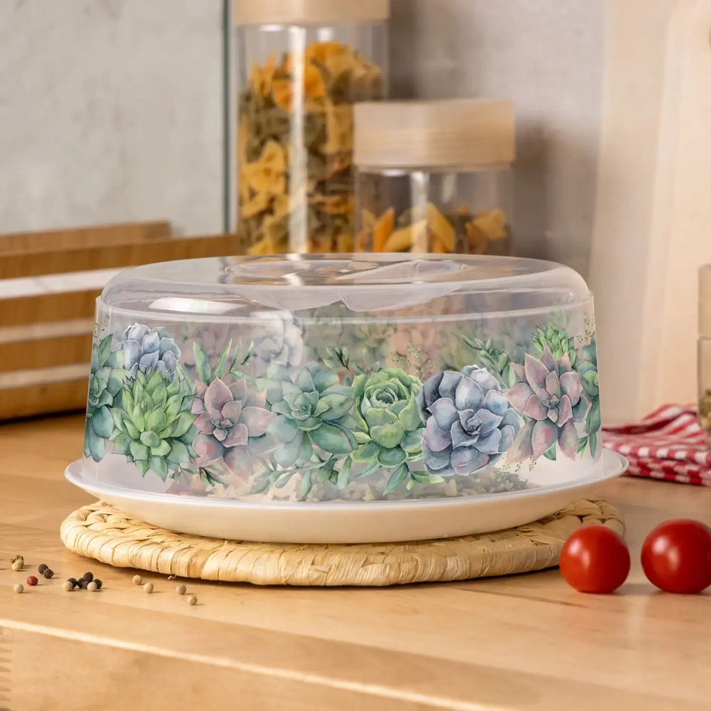 Крышка для свч 25см «Botanica» с декором