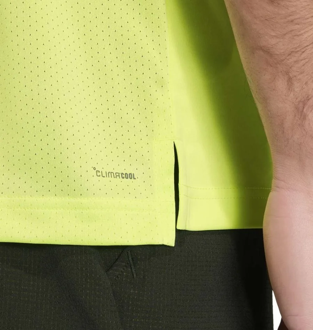 Мужская теннисная футболка Adidas Club Climacool Tennis - semi frozen lemon