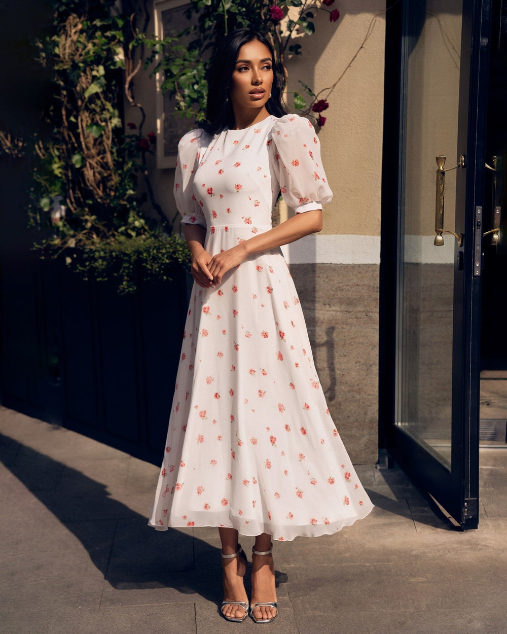 Платье Sabrina flower red