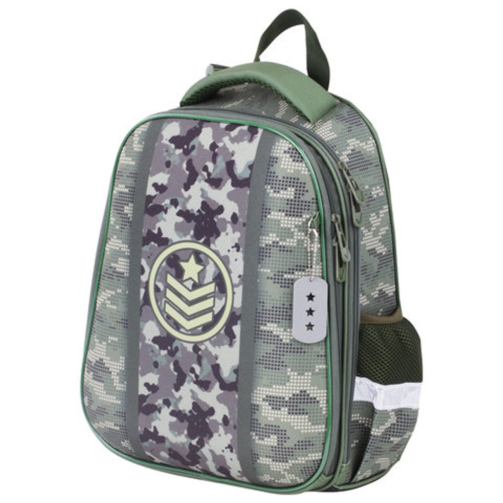 BRAUBERG АКЦИЯ ЛИК Ранец BRAUBERG PREMIUM, 2 отделения, с брелком, Army, 38х29х16 см, 228783 И