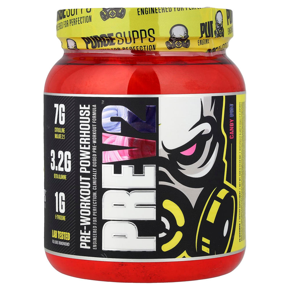 MuscleSport, Pre V2, предтренировочная добавка, Candy Riot, 500 г (17,64 унции)