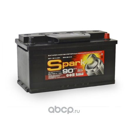 Аккумулятор SPARK 90 А/ч 750A обр. п. (353х175х190) 6СТ-90 VLЗ (R)