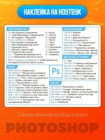 Наклейки шпаргалки "Сокращения клавиатуры Photoshop"