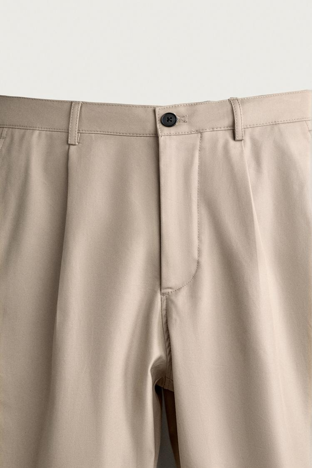 ZARA БРЮКИ STRAIGHT FIT СО СКЛАДКАМИ, СВЕТЛЫЙ РЫЖЕВАТО-КОРИЧНЕВЫЙ