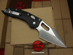Нож Microtech Stitch Ram-Lok FP V.2025 - рукоять черный G10, клинок серый, плейн заточка