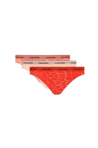Кружевное трусики 3 пары Calvin Klein Underwear - персиковый(000QD5069E)