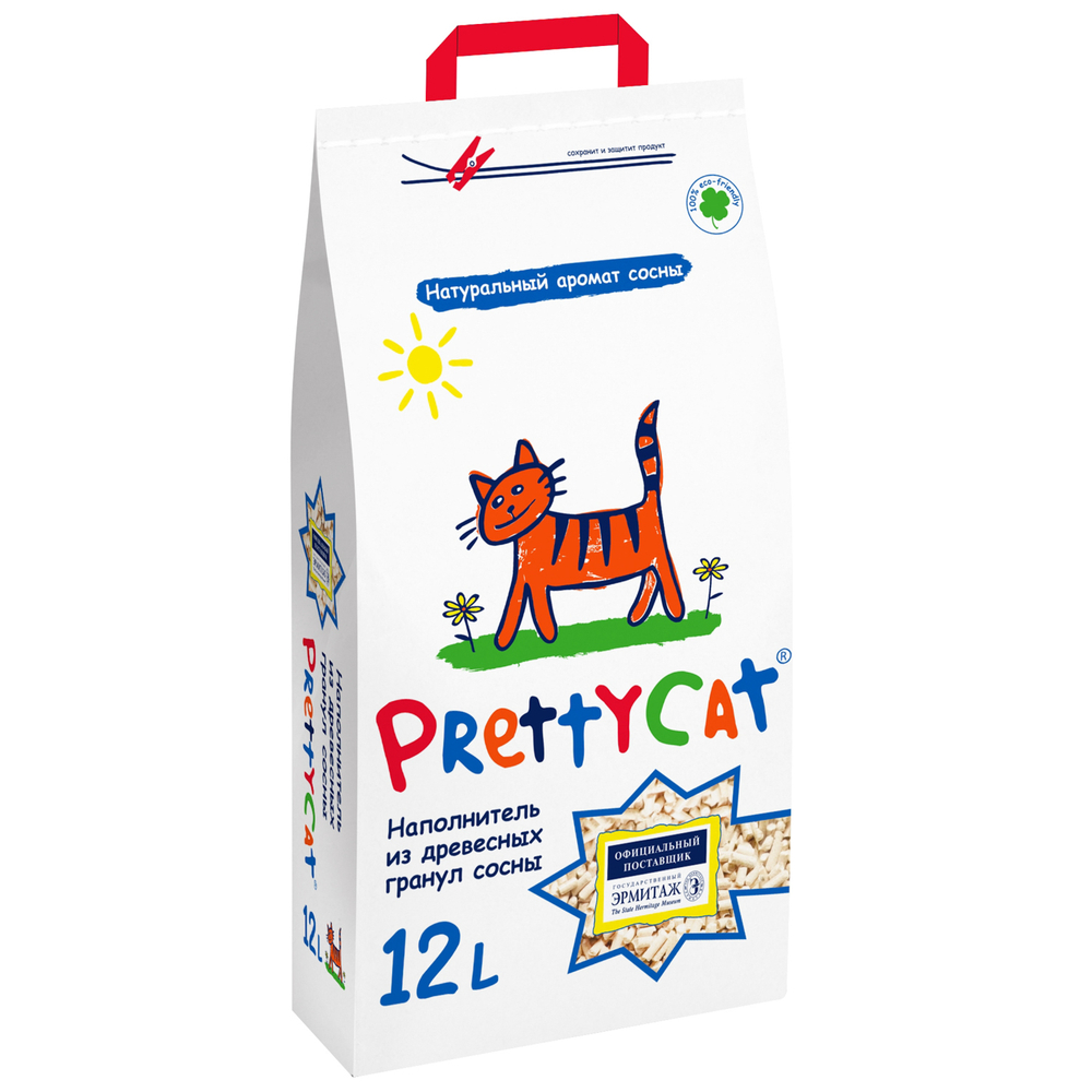 Наполнитель PrettyCat впитывающий древесный Wood Granules 4 кг (12 л)