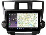 Магнитола для Toyota Highlander 2 2007-2013 XU40 - Kuberg OL-1431-1 (крутилки декоративные) QLed+2K, Android 13, Быстрейшая, CarPlay, 4G SIM-слот