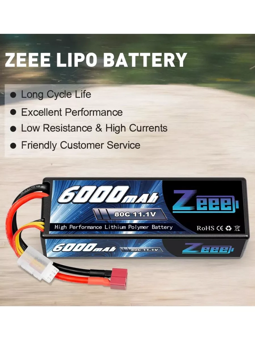 Аккумулятор для радиоуправляемой машинки Li-Po 11.1V 6000mAh
