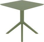 Стол пластиковый Siesta Contract Sky Table 70, оливковый