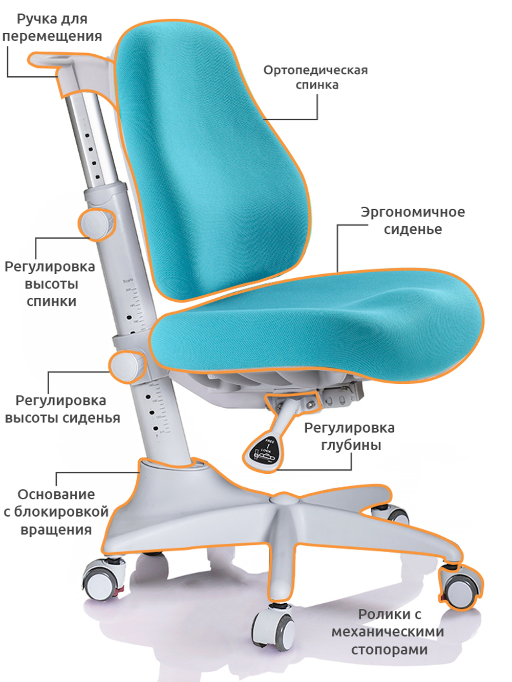 Комплект Mealux Winnipeg Multicolor BL (арт. BD-630 MG + BL + кресло Y-528 KBL)