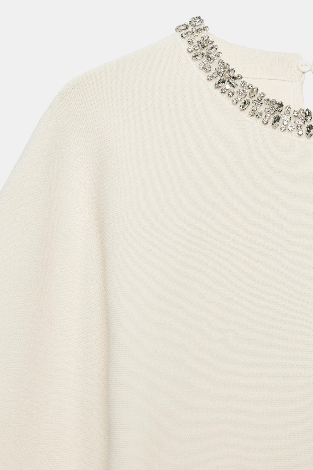 ТРИКОТАЖНЫЙ ТОП СО СТРАЗАМИ — ZARA