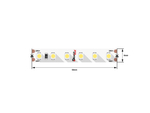 Светодиодная лента LUX, 3528, 120 LED/м, 9,6 Вт/м, 24В, IP33, Теплый белый (3000K), DSG3120-24-WW3-33