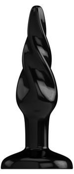 Черная витая анальная пробка Rounded 5 Inch - 12,7 см. (Цвет: черный)