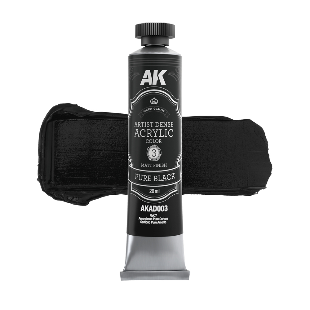 Artistic Dense Acrylic - Pure Black