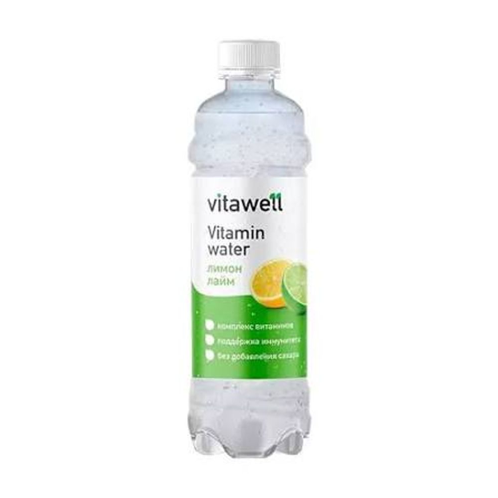 .Напиток Vitamin 500мл слабоГАЗ water Vitawell Лимон-лайм (12) 5762