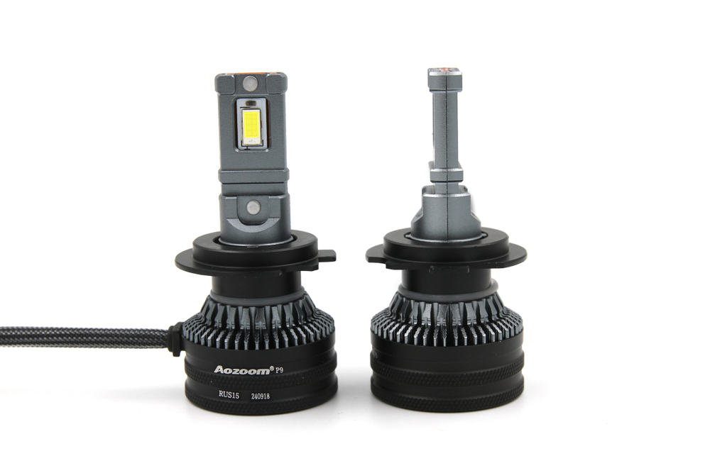 Cветодиодные лампы H7/H18 Aozoom P9 с вентилятором 12V, 52W, 5500K, чип Korea WT52 (комплект, 2шт)