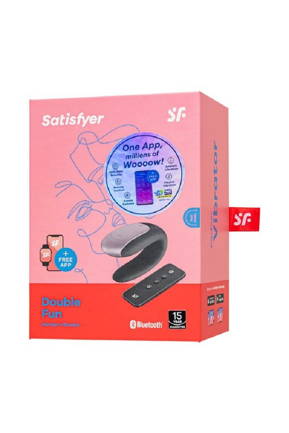 Многофункциональный смарт-вибратор для пар Satisfyer Double Fun черный