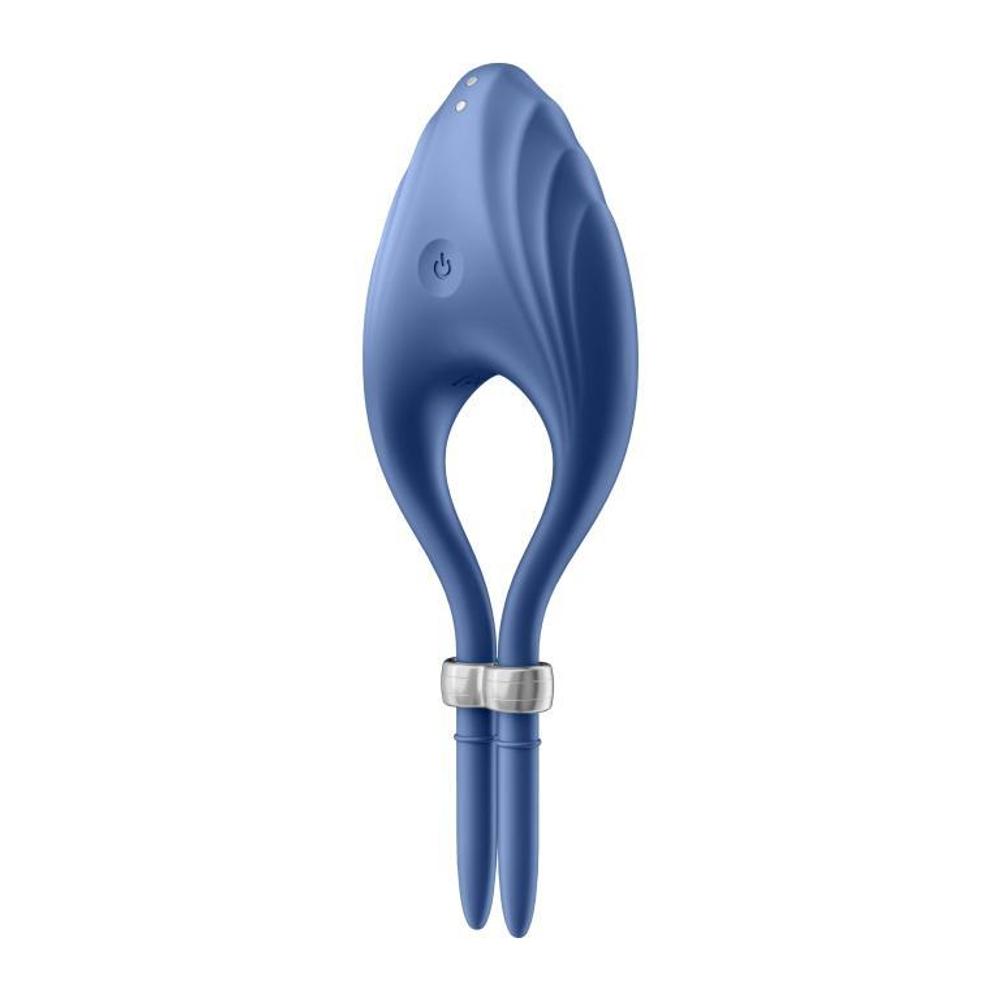 Виброкольцо Satisfyer Duelist, синий