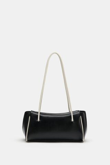 ZARA ПРЯМОУГОЛЬНАЯ СУМКА С ПЛЕЧЕВЫМ РЕМНЕМ, ЧЕРНЫЙ