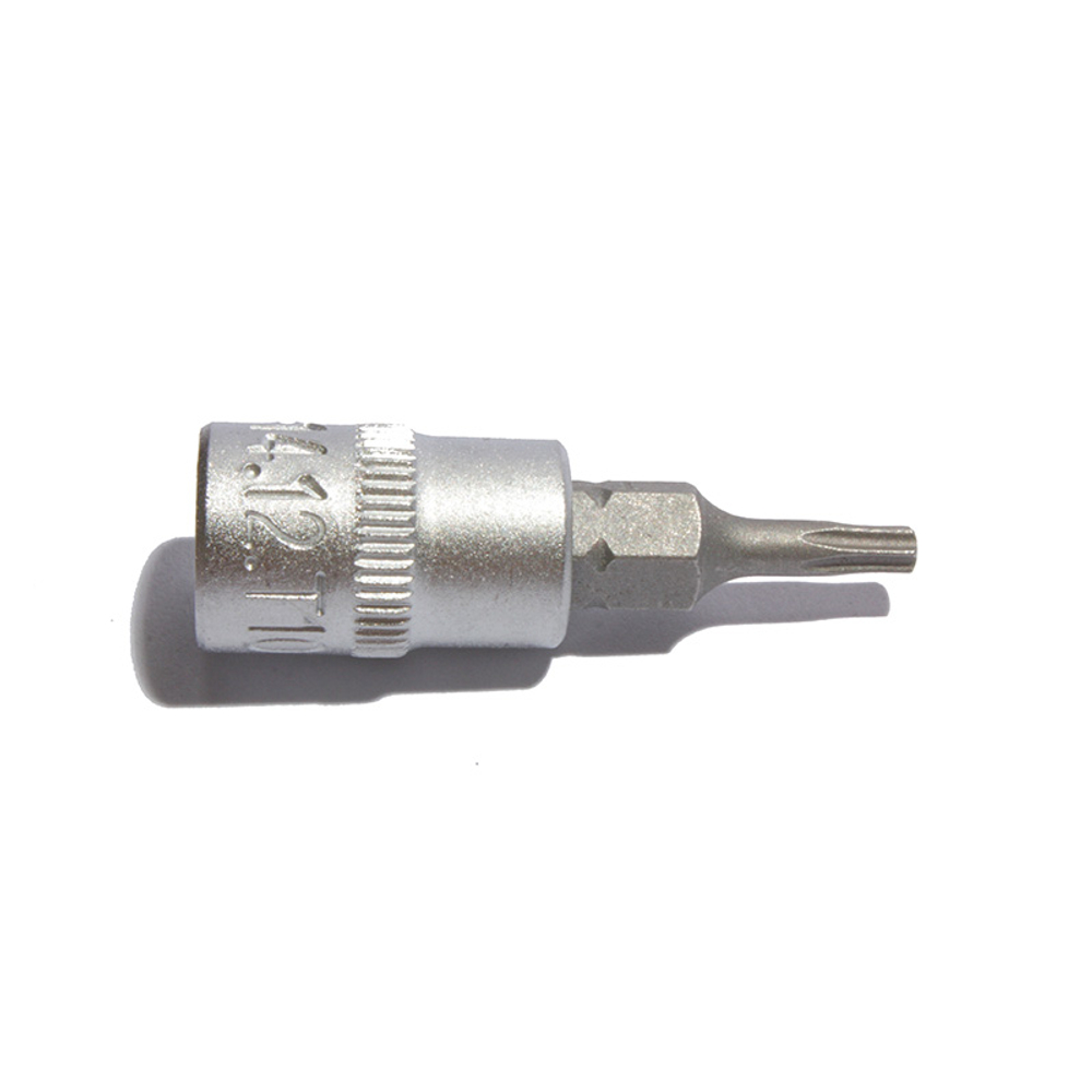 Торцевая головка короткая с битой Torx 1/4" T10, СТАНКОИМПОРТ, CS-14.12.T10