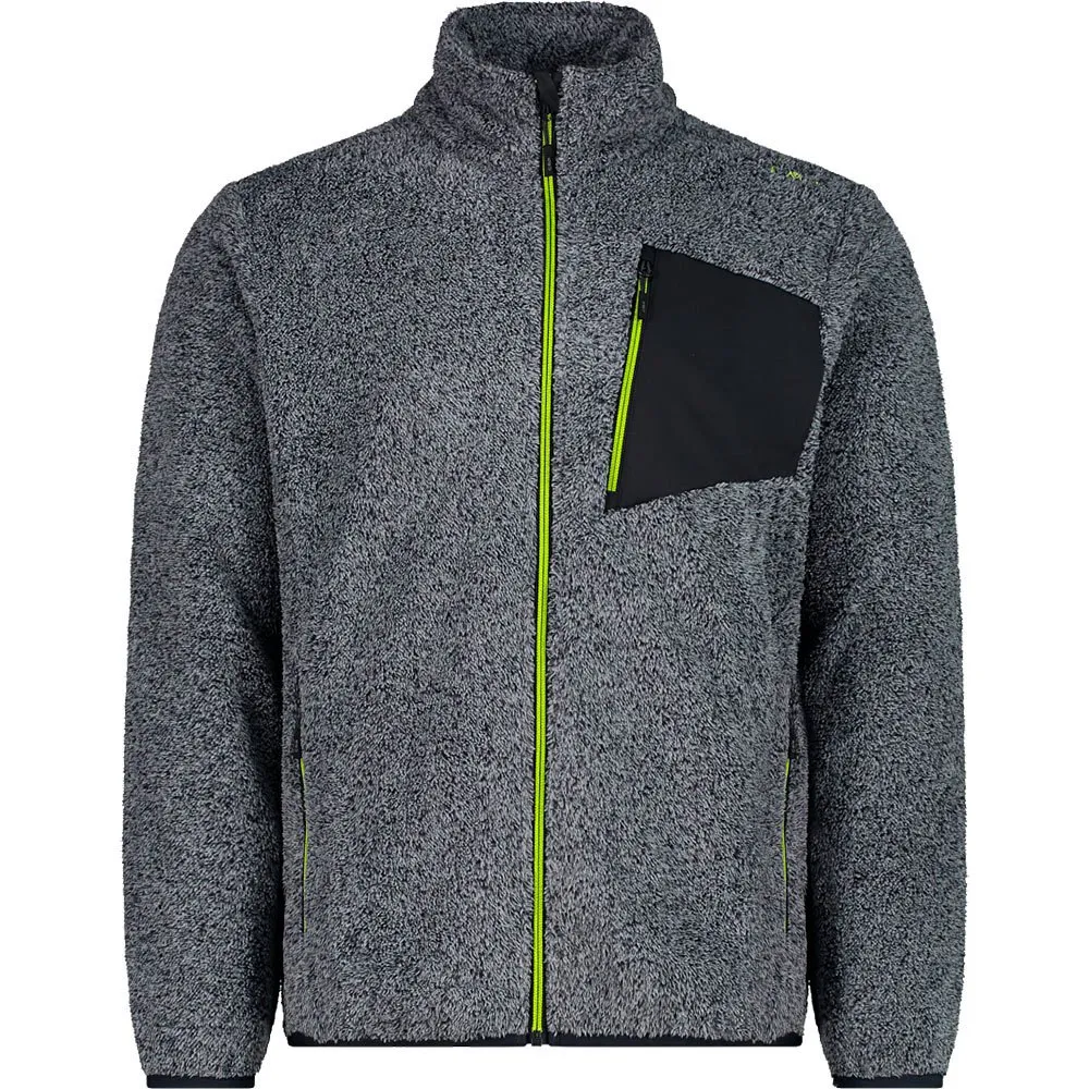Толстовка флисовая CMP Man Fleece Jacket, артикул 31H2127, цвет TITANIO MEL. (U927)