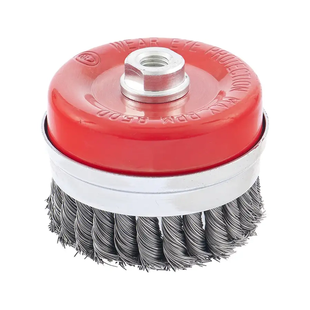 Щетка для УШМ Heavy Duty, 100 мм, М14, "чашка" MATRIX 74672