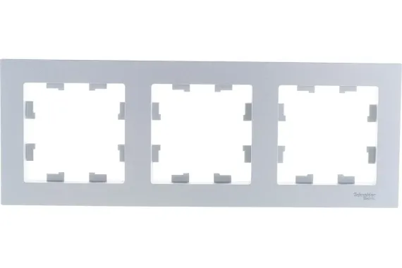 Рамка Systeme Electric ATLASDESIGN 3-постовая алюминий 36442