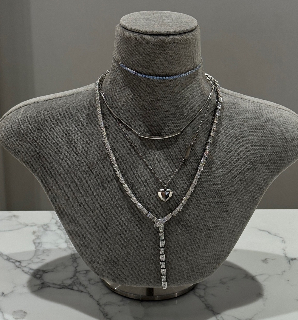 Колье ЗМЕЯ длинное silver