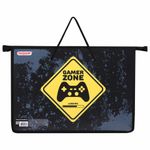 Папка на молнии с ручками ПИФАГОР А4, 1 отделение, пластик, ручки-шнурок, "Game Zone", 271470