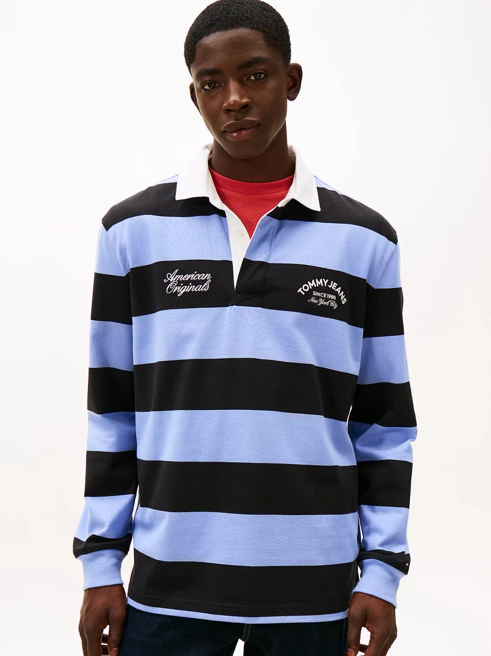 Поло мужское TOMMY JEANS TJM RLX STRIPE GRAPH