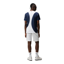 Мужское теннисное поло JLindeberg Big Spots T-Shirt Men - White, Dark Blue