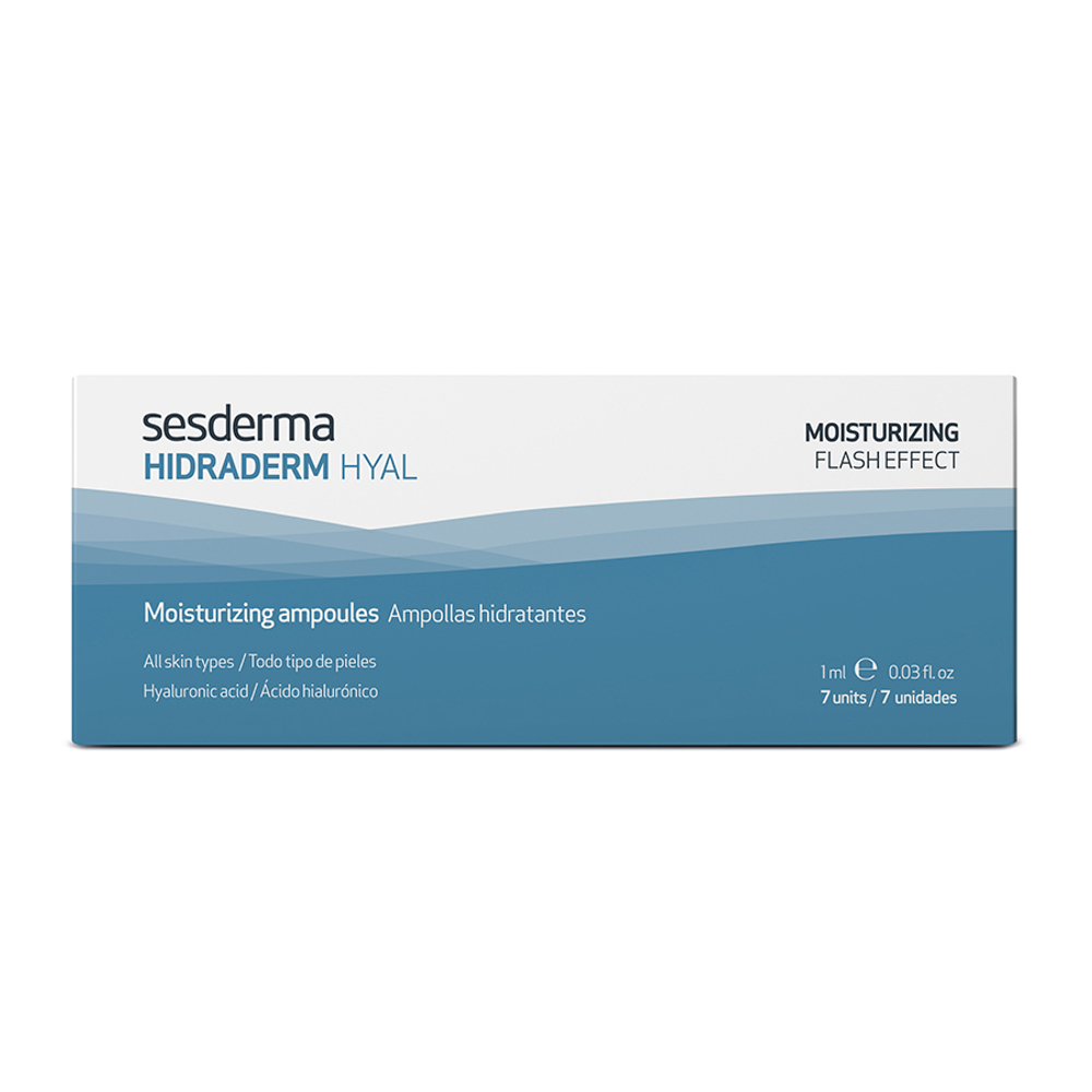 Sesderma HIDRADERM HYAL Moisturizing Ampoules - Средство в ампулах увлажняющее с гиалуроновой кислотой, 7 шт по 1 мл