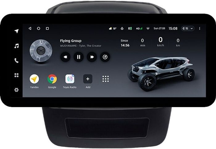 Магнитола для KIA Sorento 2 XM 2012-2016 (климат на ШГУ, рамка большая, прямое подключение к штатному усилителю) - Teyes LUX ONE ROUND монитор 12.3" 2K QLED на Android 10, Быстрая, CarPlay, 4G SIM-слот