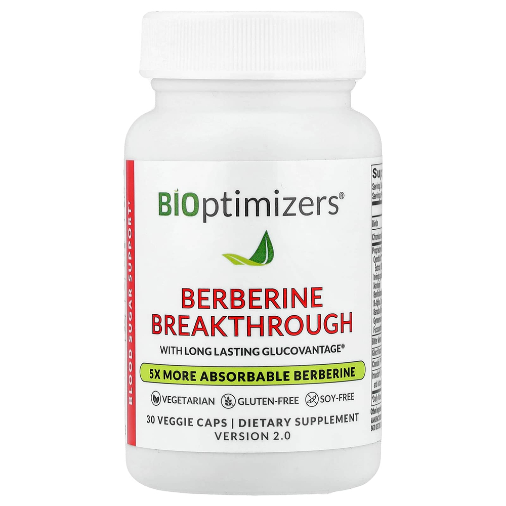 BIOptimizers, Berberine Breakthrough, 30 растительных капсул
