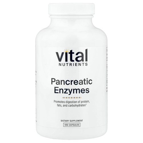 Vital Nutrients, Ферменты поджелудочной железы, 180 капсул