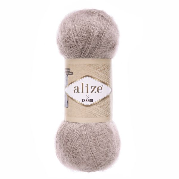 Пряжа Alize (Ализе) 3 Season / уп.5 мот. по 100 г, 500 м, 541 светло-коричневый