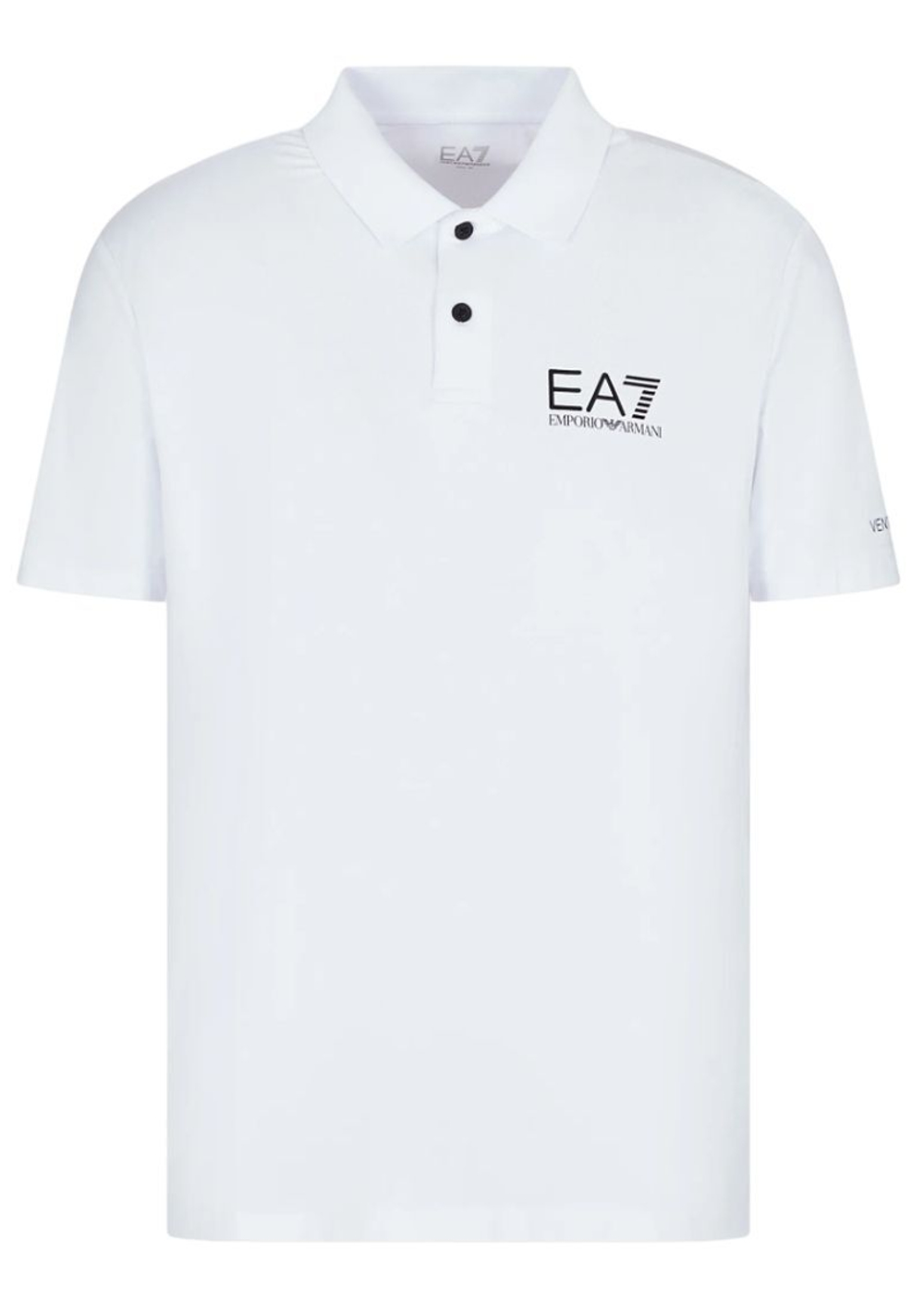 Мужское теннисное поло EA7 Man Jersey Polo Shirt - белый