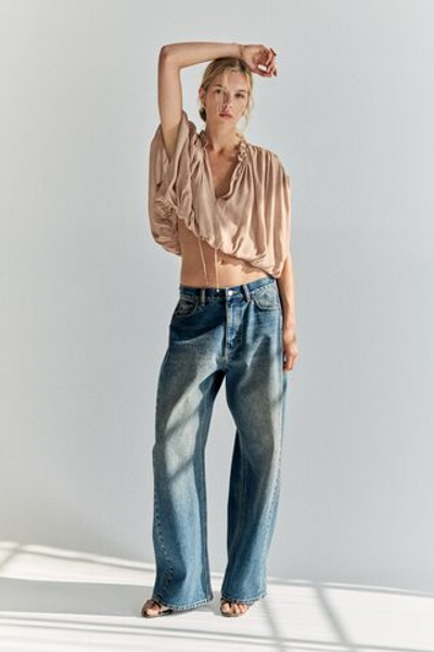 Блузка оверсайз с эффектом баллона по низу - H&M