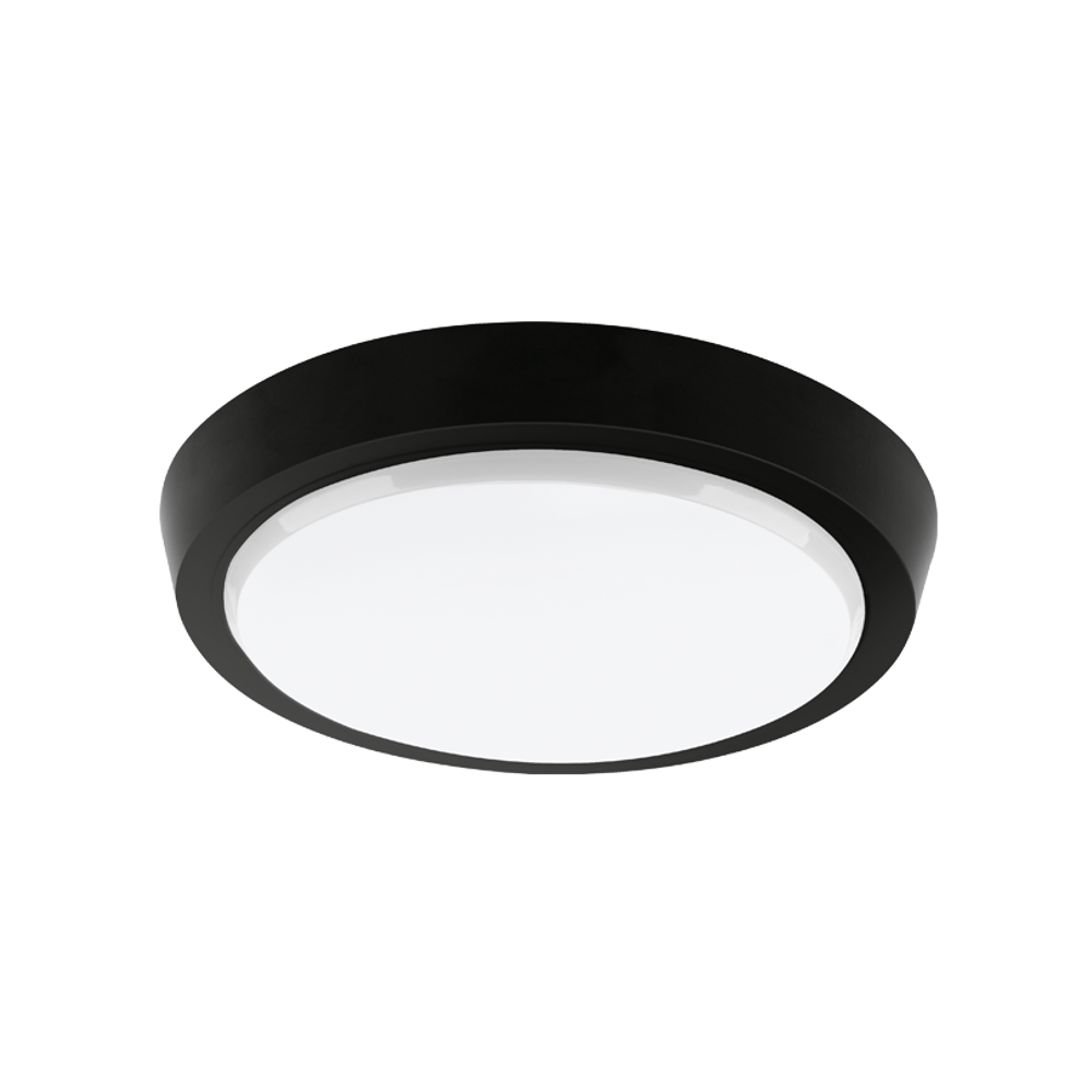 Светодиодный LED ДБО 15Вт 4000K 1275Лм IP40 черный круг WOLTA