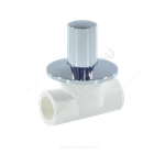 Клапан (вентиль) PP-R запорный белый хромированный Дн 25 Ру25 VALFEX 11154025