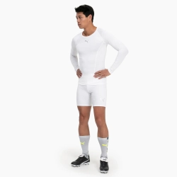 Мужская теннисная футболка теннисная Puma Liga Baselayer Tee Long Sleeve - белый