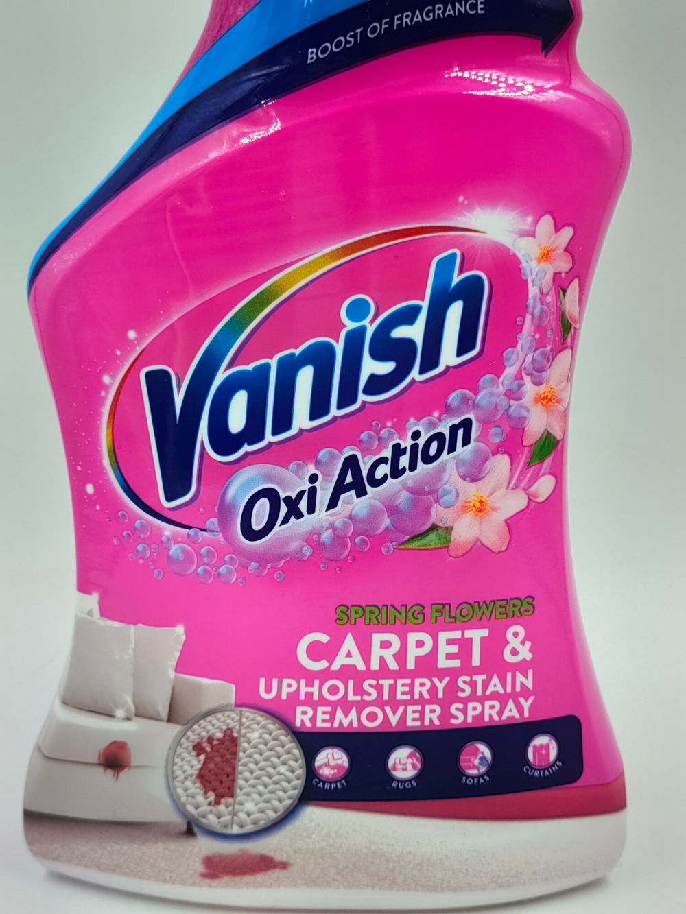 Пятновыводитель спрей Vanish для диванов, ковров и текстиля, с цветочным ароматом, 500 мл