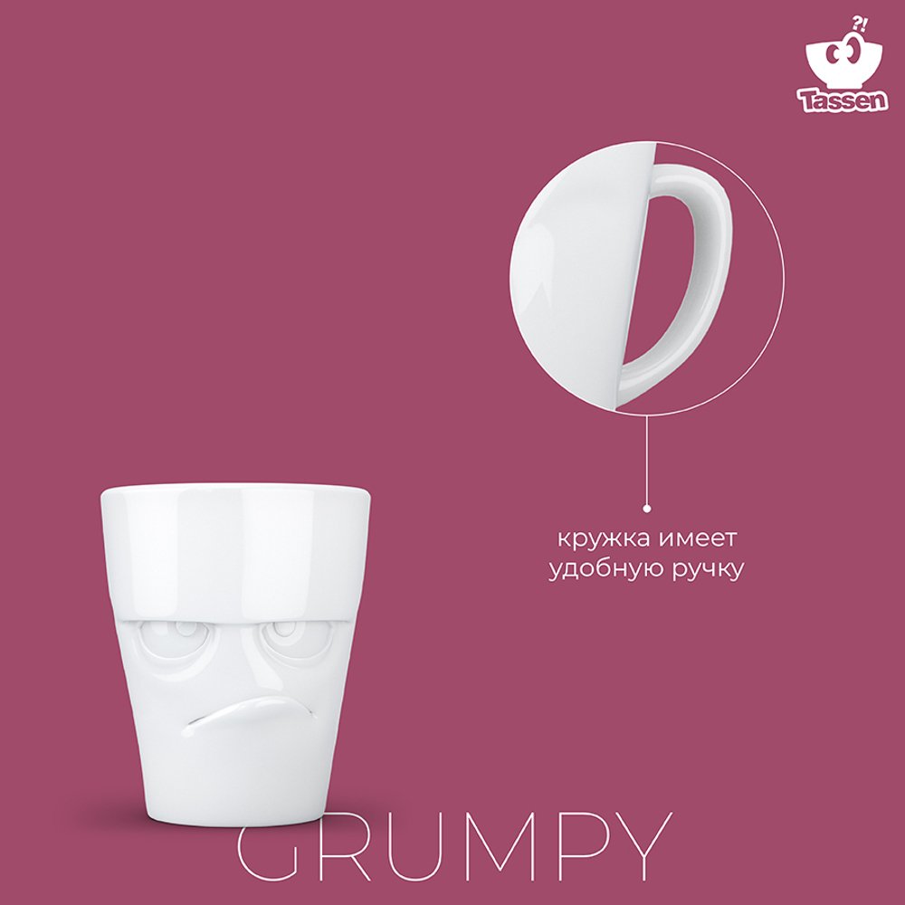 Кружка tassen grumpy, 350 мл, белая