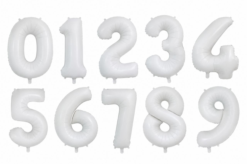Цифры 65 см "Белые"